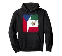 Bandera de República Checa México | Raíces checas mexicanas Sudadera con Capucha