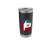 Bandera de República Checa México | Raíces checas mexicanas Vaso térmico de acero inoxidable de doble pared