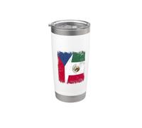 Bandera de República Checa México | Raíces checas mexicanas Vaso térmico de acero inoxidable de doble pared