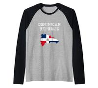 Bandera de República Dominicana Destino Orgullo Camiseta Manga Raglan
