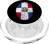Bandera de República Dominicana Huella Digital Orgullosos Hombres Mujeres Niños ADN PopSockets PopGrip para MagSafe