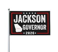 Bandera de Rick Jackson 2026, tamaño 3x5, para gobernador de Georgia. Bandera de jardín (sin mástil).