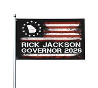 Bandera de Rick Jackson 2026, tamaño 3x5, para gobernador de Georgia. Bandera de jardín (sin mástil).