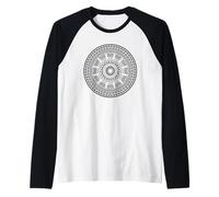 Bandera DE Rueda DE DHARMAQUAKRA Tailandia Budismo Thai Camiseta Manga Raglan