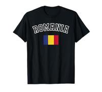 Bandera de Rumanía, diseño Vintage Envejecido Retro Camiseta