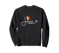 Bandera de Rumania Libre - Libertad rumana Word Art Sudadera