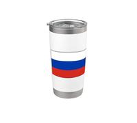 BANDERA DE RUSIA COLORES RUSOS BANNER Escudo de armas Vaso térmico de acero inoxidable de doble pared