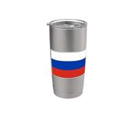 BANDERA DE RUSIA COLORES RUSOS BANNER Escudo de armas Vaso térmico de acero inoxidable de doble pared