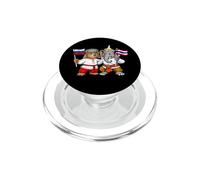 Bandera de Rusia y Tailandia Raíces Rusas Orgullosa Herencia PopSockets PopGrip para MagSafe