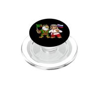 Bandera de Rusia y Zambia Raíces Ruso-zambianas Herencia PopSockets PopGrip para MagSafe