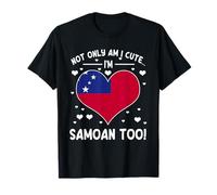 Bandera de Samoa Not Only Am I Cute Im Samoan Too Camiseta