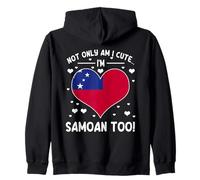 Bandera de Samoa Not Only Am I Cute Im Samoan Too Sudadera con Capucha