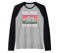 Bandera de San José, California, Estados Unidos, ni Cal Bear Bay Area Tech City Camiseta Manga Raglan