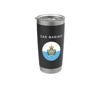Bandera de San Marino - Minimalista Souvenir World Travel Lover Vaso térmico de acero inoxidable de doble pared