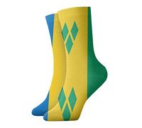Bandera De San Vicente Granadinas Calcetines De Oficina Vestir Fantasía Calcetines De Altos Deportivos Unisex Calcetine De Invierno Negocios Para Navidad, Amigo, Ciclismo, 40Cm