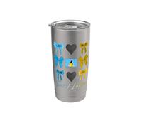 Bandera de Santa Lucía Coquette Bow St Lucian Girls Women Vaso térmico de acero inoxidable de doble pared