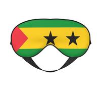 Bandera de Santo Tomé 10 máscaras para dormir con la bandera de Santo Tomé, correa ajustable, máscara suave para los ojos para mujeres, hombres, viajes, trabajo, hogar