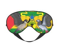 Bandera de Santo Tomé 9 Máscaras para dormir con correa ajustable y suave para mujeres, hombres, viajes, trabajo y hogar