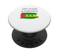 Bandera de Santo Tomé y Príncipe PopSockets PopGrip Adhesivo