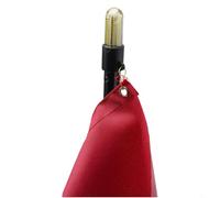 Bandera de seguridad ligera para kayak con poste ajustable y luz de 19 W, esencial para una navegación nocturna segura