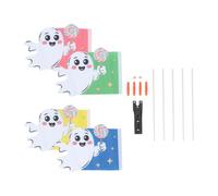 Bandera de Seguridad para Bicicleta Fantasma Halloween Blanco Ajustable | Alta Visibilidad, Instalación sin Rayones, Mástil de Hierro y Tela, Base Estable, para Patinetes y Ciudad