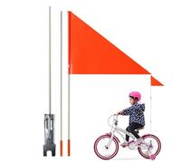 Bandera De Seguridad Para Bicicletas - Bandera De Publicidad Portátil Para Ciclismo, Bandera De Visibilidad Para Bicicletas | Bandera De Cortejo De Motocicleta Impermeable Con Postes De Fibra De