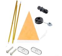 Bandera de seguridad para kayak, mástil de bandera de aluminio plegable de 47 pulgadas con base estable multifunción, ligera, plegable, montaje rápido para exhibición al aire libre, kayak, pancarta de