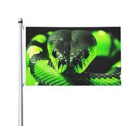 Bandera de serpiente 3D de 3 x 5 pies para interiores con ojales, bandera de jardín de doble cara, pancarta grande, letrero para patio, casa, decoración exterior del hogar, arte de pared, póster colga