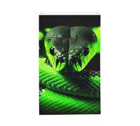 Bandera de serpiente 3D de 3 x 5 pies para interiores con ojales, bandera vertical de doble cara para jardín, arte de pared, póster colgante, pancarta grande, letrero para patio, casa, banderas para e