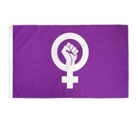 Bandera De Símbolo Feminista, Bandera De Los Derechos De Mujeres, Bandera De Decoración del Hogar para Interiores Y Exteriores con 2 Ojales De Latón