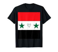 Bandera de Siria Corazón Sirio Orgulloso Patrimonio Nacional Identidad Nacional Camiseta