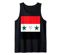 Bandera de Siria Corazón Sirio Orgulloso Patrimonio Nacional Identidad Nacional Camiseta sin Mangas