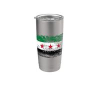 Bandera de Siria Vaso térmico de acero inoxidable de doble pared