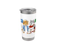 Bandera de Somalia e Italia Raíces somalíes italiana Vaso térmico de acero inoxidable de doble pared