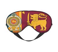 Bandera de Sri Lanka 14 Bandera de Sri Lanka Máscaras para dormir Correa ajustable Máscara de ojos suave para mujeres Hombres Viajes Trabajo Hogar