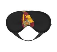 Bandera de Sri Lanka Mapa 4 Bandera de Sri Lanka Mapa Máscaras para dormir Correa ajustable Máscara de ojos suave para mujeres Hombres Viajes Trabajo Hogar