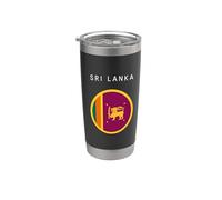Bandera de Sri Lanka - Minimalista Souvenir World Travel Lover Vaso térmico de acero inoxidable de doble pared