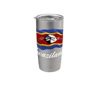 Bandera de Suazilandia Sudáfrica Hombres Mujeres Niños Eswatini Vaso térmico de acero inoxidable de doble pared