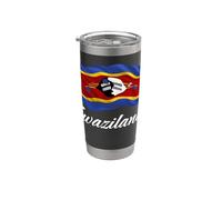 Bandera de Suazilandia Sudáfrica Hombres Mujeres Niños Eswatini Vaso térmico de acero inoxidable de doble pared