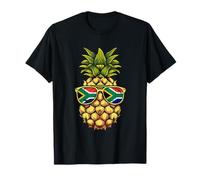 Bandera de Sudáfrica Corazón Orgullo Sudafricano Piña Camiseta