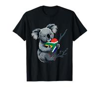 Bandera de Sudáfrica Lindo Corazón Koala Raíces Sudafricanas Camiseta