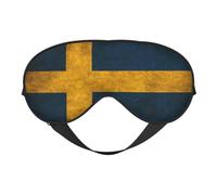 Bandera de Suecia 1 Máscara para dormir con la bandera de Suecia, correa ajustable, máscara suave para los ojos para mujeres, hombres, viajes, trabajo, hogar
