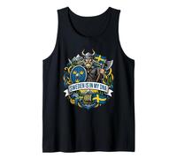 Bandera de Suecia Aficionados Suecos Viking Vacaciones Viajes al Aire Camiseta sin Mangas