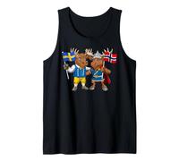 Bandera de Suecia y Noruega Raíces suecas Orgullosa Noruega Camiseta sin Mangas