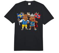 Bandera de Suecia y Noruega Raíces suecas Orgullosa Noruega Comfort Colors Adult Heavyweight T-Shirt