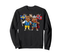 Bandera de Suecia y Noruega Raíces suecas Orgullosa Noruega Sudadera