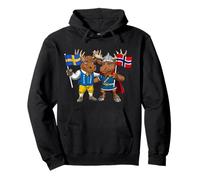 Bandera de Suecia y Noruega Raíces suecas Orgullosa Noruega Sudadera con Capucha