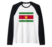 Bandera de Surinam Camiseta Manga Raglan