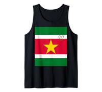 Bandera de Surinam Corazón Surinamés Orgulloso Día Nacional del Patrimonio Camiseta sin Mangas