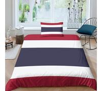 Bandera de Tailandia Juego De Funda Nórdica con Estampado 3D Bandera Nacional Juegos De Cama con Cierre De Cremallera Oculta, Funda De Edredón De Poliéster De Microfibra 3 Piezas Single(135x200cm)